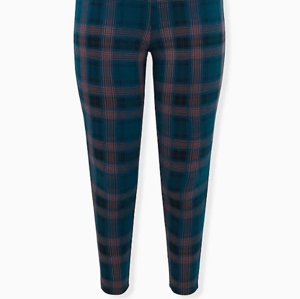 Torrid plaid Teal Leaggings